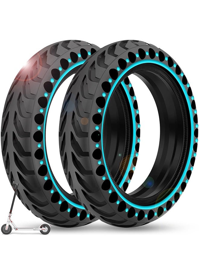 Bukela 2 Pieces Solid Tire for Scooter, 8 1/2 X 2 Honeycomb Electric Scooter Tire for Xiaomi Pro 2/ M365/ 1S/ Cecotec, Electric Scooter Tubeless Tire Compatible with 8.5'' Electric Scooter, 21 CM Scooter Wheel - Image 1